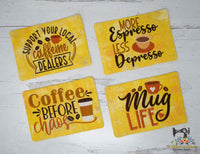 ITH Coffee Themed Mug Rug Bundle