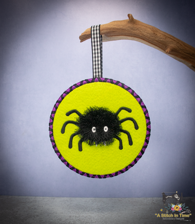 Halloween Spider Ornament Machine Embroidery Design