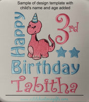 5x7 Dino Birthday Template
