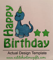 5x7 Dino Birthday Template