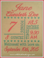 6x10 Birth Announcement Template