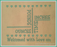 6x10 Birth Announcement Template