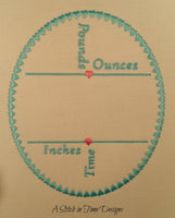 5x7 Oval Heart Frame Birth Announcement