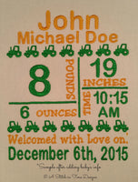 Tractor Birth Announcement Template