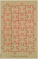 Puzzle Piece Stipple Design 5x7