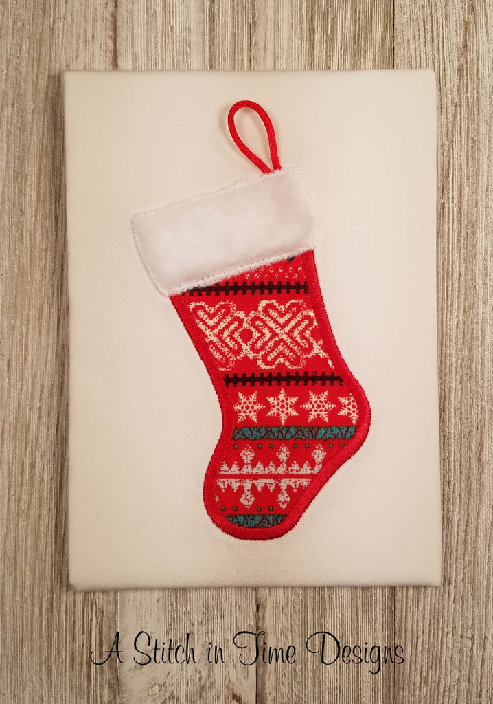 Needlepoint Bunny Christmas Stocking- Digital Download