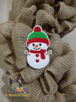 ITH Wreath Decor Snowman (4x4 hoops)