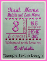5x7 Birth Announcement Template