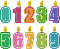 Mylar Number Candle Set - Small