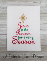 Jesus is the Reason (fits most 5x7 hoops)