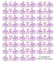 Scroll Monogram Set - Fits 4x4 Hoops
