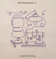 Redwork Sewing Room Set of 12 Designs