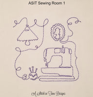 Redwork Sewing Room Set of 12 Designs