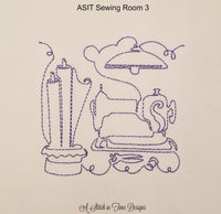 Redwork Sewing Room Set of 12 Designs