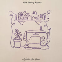 Redwork Sewing Room Set of 12 Designs