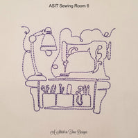 Redwork Sewing Room Set of 12 Designs