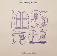 Redwork Sewing Room Set of 12 Designs