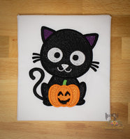 Black Cat Applique with Mylar