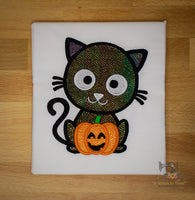 Black Cat Applique with Mylar