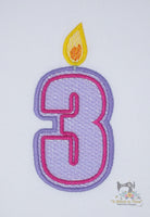 Mylar Number Candle Set - Small
