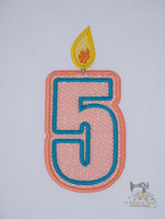 Mylar Number Candle Set - Small