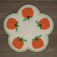 ITH Pumpkin Mug Rug