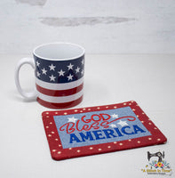 ITH God Bless America Mug Rug