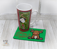 ITH Reindeer Mug Rug