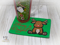 ITH Reindeer Mug Rug