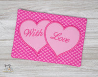 ITH Sweetheart Mug Rug Set  with Applique Hearts