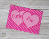ITH Sweetheart Mug Rug Set  with Applique Hearts