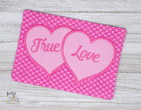 ITH Sweetheart Mug Rug Set  with Applique Hearts