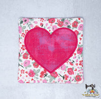 ITH Applique Heart Mug Rug