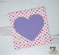 ITH Applique Heart Mug Rug