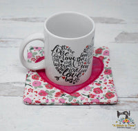 ITH Applique Heart Mug Rug