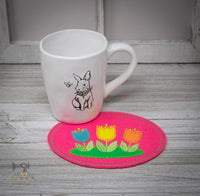 ITH Tulip Mug Rug