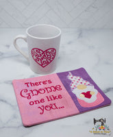 ITH Valentine Gnome Mug Rug