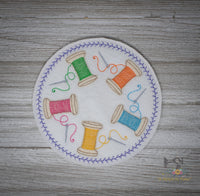 ITH Thread Spools Mug Rug