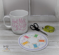 ITH Thread Spools Mug Rug