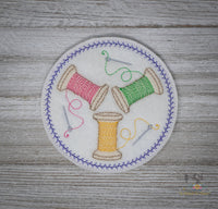 ITH Thread Spools Mug Rug 3