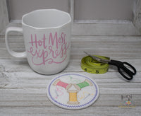 ITH Thread Spools Mug Rug 3