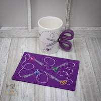 ITH Scissors Mug Rug 2