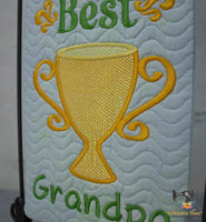 ITH Best Grandpa Mylar Mini Quilt