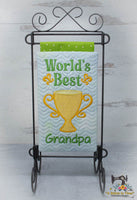 ITH Best Grandpa Mylar Mini Quilt