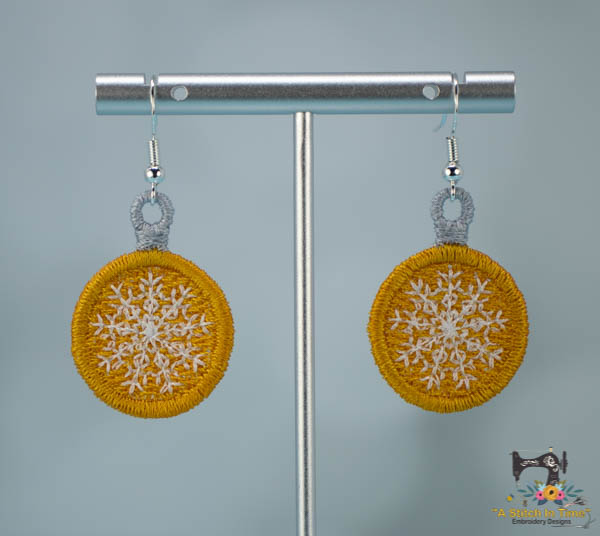 Football FSL Earrings - Freestanding Lace Earring Design - In the Hoop  Embroidery Project American Football