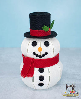 3D FSL Snowman machine embroidery design