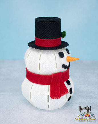 3D FSL Snowman machine embroidery design