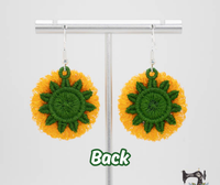 FSL-Fringe Sunflower Earrings