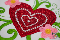 Blooming Heart Applique