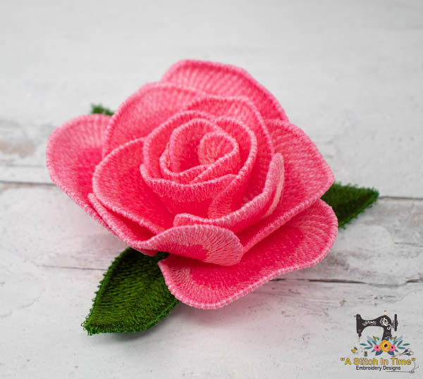 FSL 3D Rose| A Stitch in Time Embroidery Designs